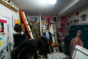 Photo Cluttered closet