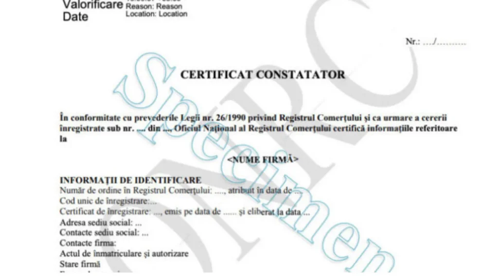 Cum verifici dacă ai un certificat ONRC valid pentru licitații certificat constatator