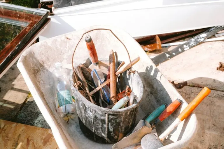 Photo selling leftover construction materials from home renovation